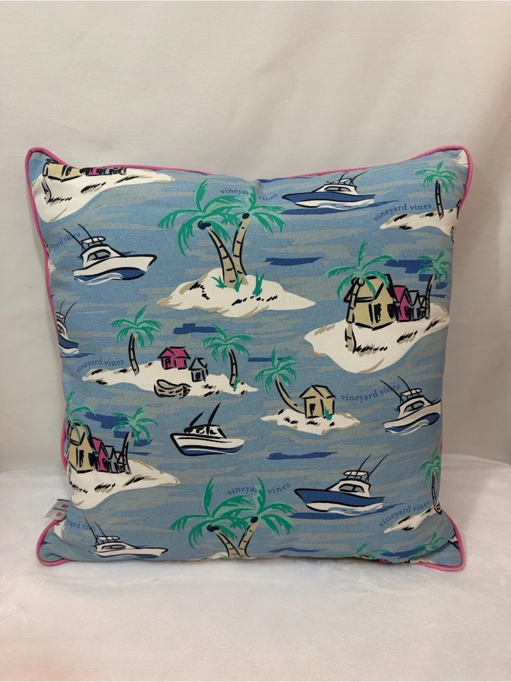 Vineyard Vines For Target Tropical Island Print Accent Pillow